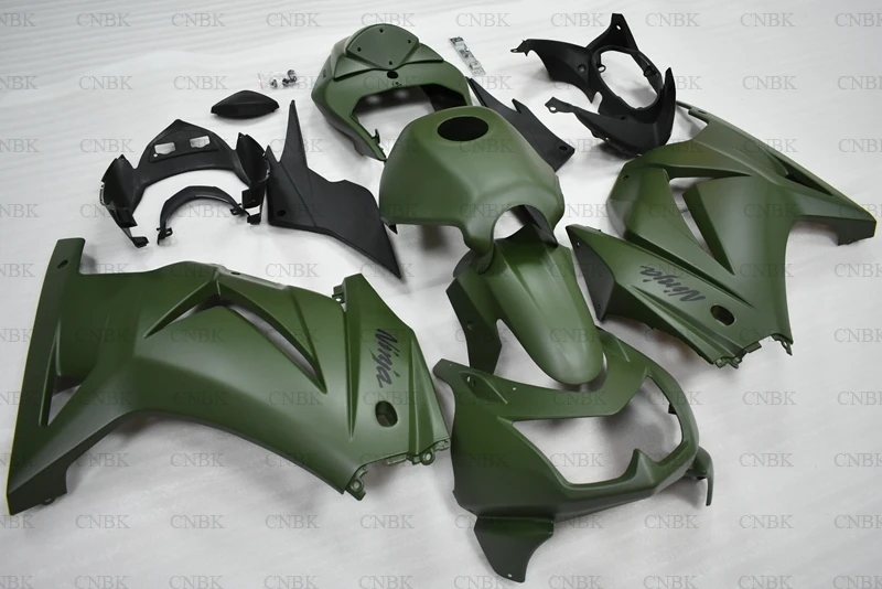 Обтекатели для мотоциклов Ninja 250R 2008 2014 13 14 матовые зеленые Kawasaki Zx250r 11 12 комплекты