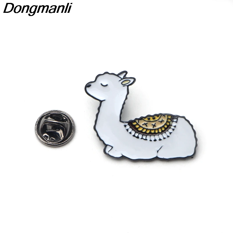 P2260 Dongmanli милая детская лама металлические эмалевые булавки животные альпака