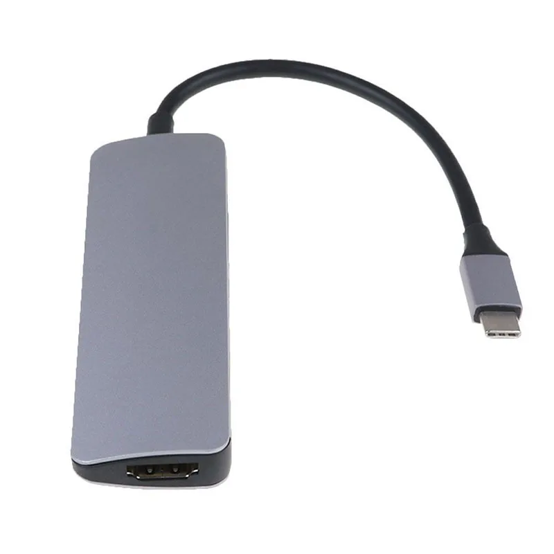 5 в 1 Type-C концентратор USB-C к 4K HDMI USB 3 0 SD TF кардридер адаптер для MacBook HSJ-19 |