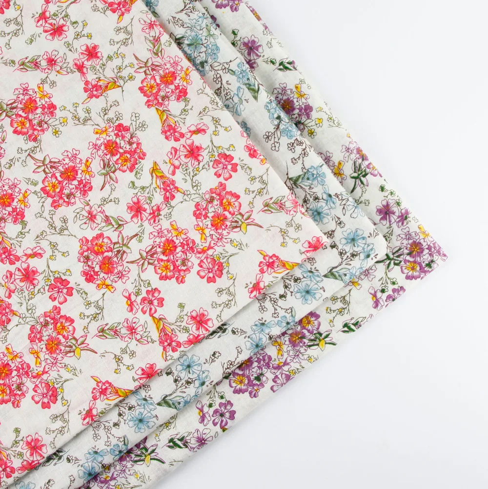 3 шт./лот хлопковая ткань с цветочным принтом 156 см x 50 см|printed cotton fabric|patchwork fabriccotton