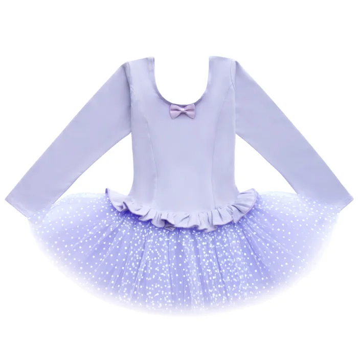 Girls New Cotton Ballet Dancing Dress Kids Long Sleeved Suit Children Leotard Skirt Children's Day B-6379 | Тематическая одежда