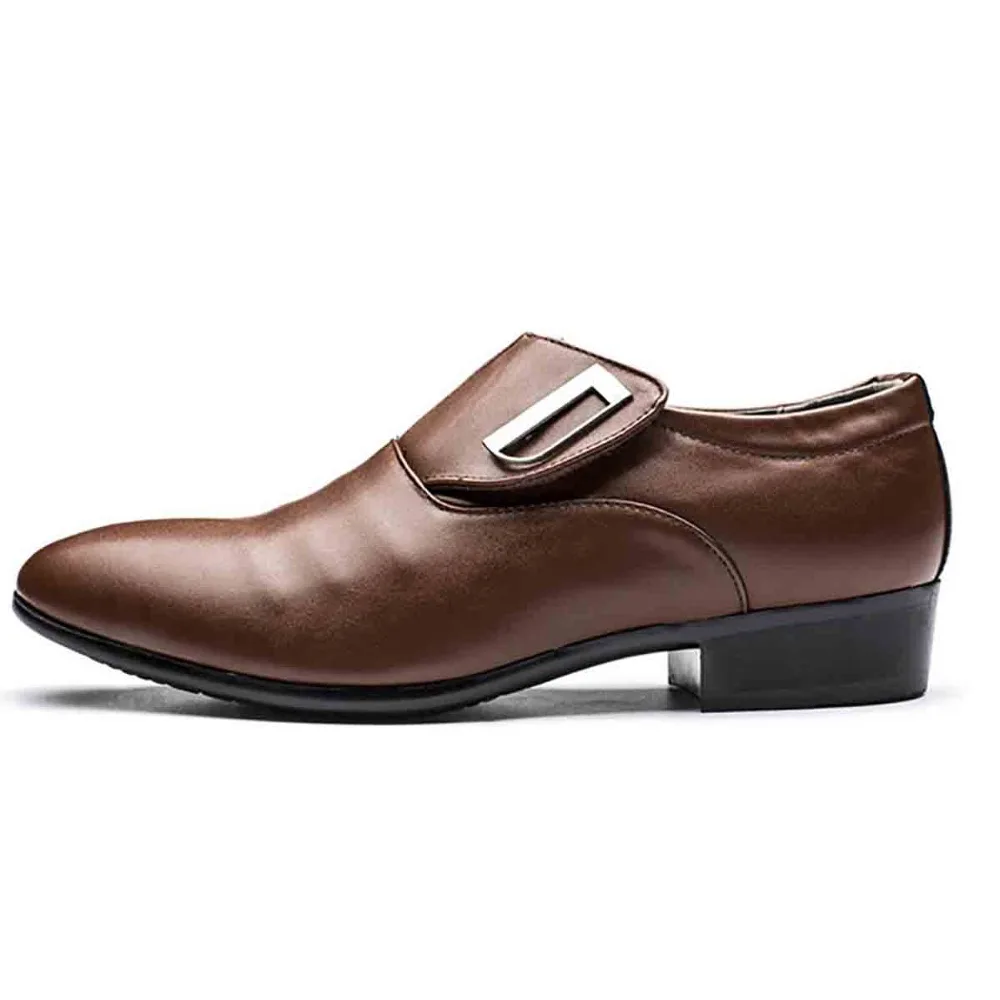 38-48 Dock Layer Leather Cowhide Metal Decorative Casual Shoes Men's Soft Skin Cross-dress Suit Business New England | Обувь