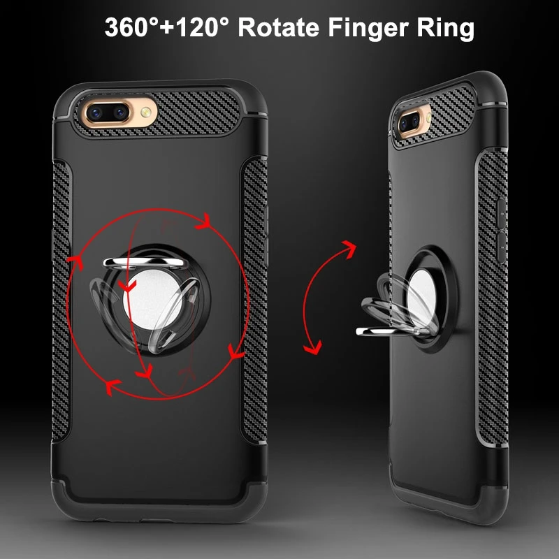 CHOEOIWE for OPPO R9 R9S R11 R11S F3 Plus A59 A77 A79 F5 A73 A83 R15 Case Car Holder Magnetic Suction Finger Ring Armor Cover | Мобильные