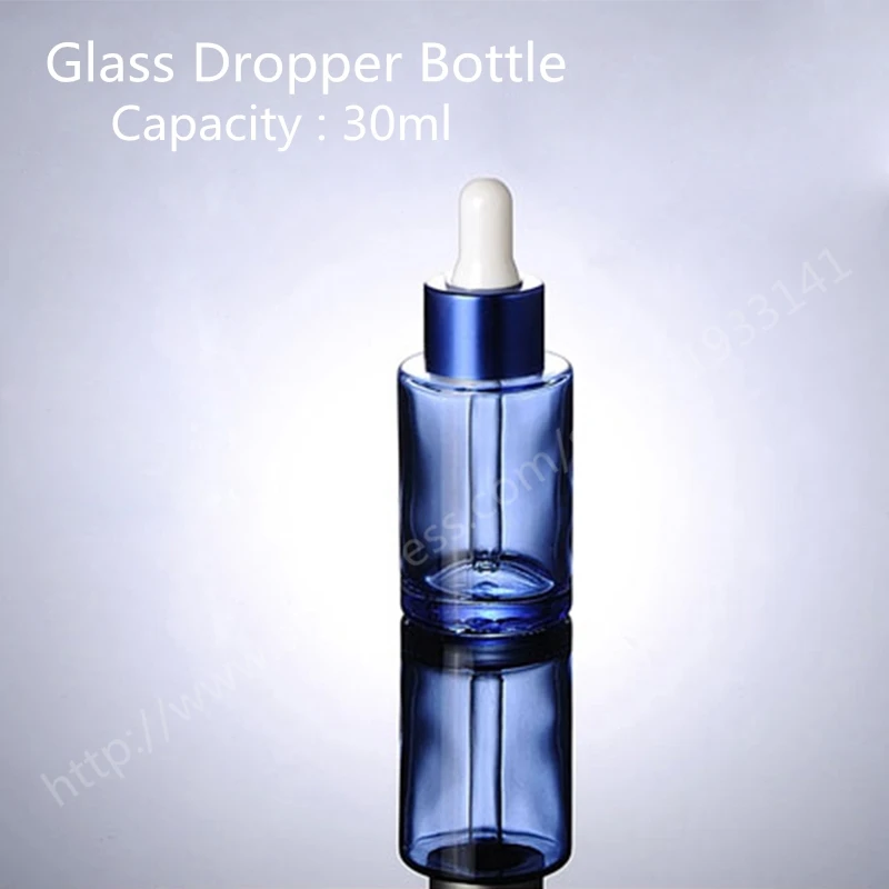 

Capacity 30ml Hot sale 200pcs/lot new high quality glass dropper bottle, essence bottle with dropper, 30ml blue bottle