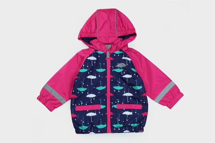Jacket Ветрозащитная одежда для девочек; Водонепроницаемая Куртка для маленьких мальчиков и девочек; костюм+ комбинезон; детская теплая флисовая куртка со светоотражающими элементами; пальто для девочек; верхняя одежда - Цвет: Jacket