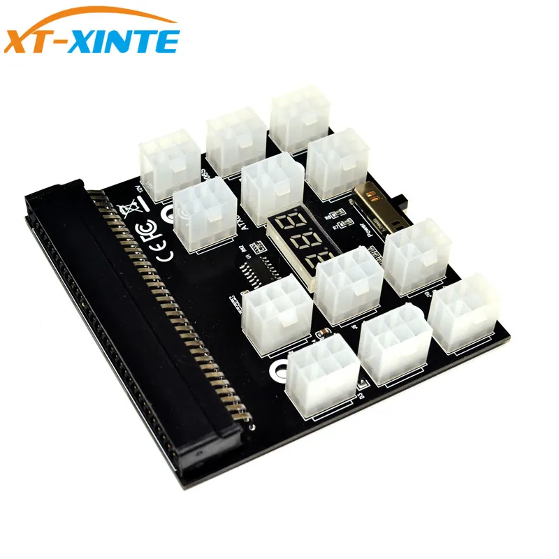 Блок питания PCI E 12 В 64 PIN к 12x 6Pin серверный адаптер разделительная плата черный