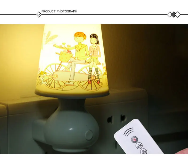 Creative LED light control night plug remote cup lights children's Baby Bedroom bedside lamp for corridor toile 80922 Лампы и