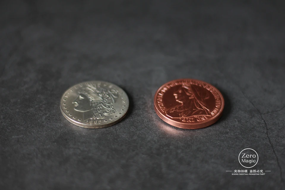 Прыгающие Волшебные трюки Моргана монеты Исчезающие магия магический волшебник