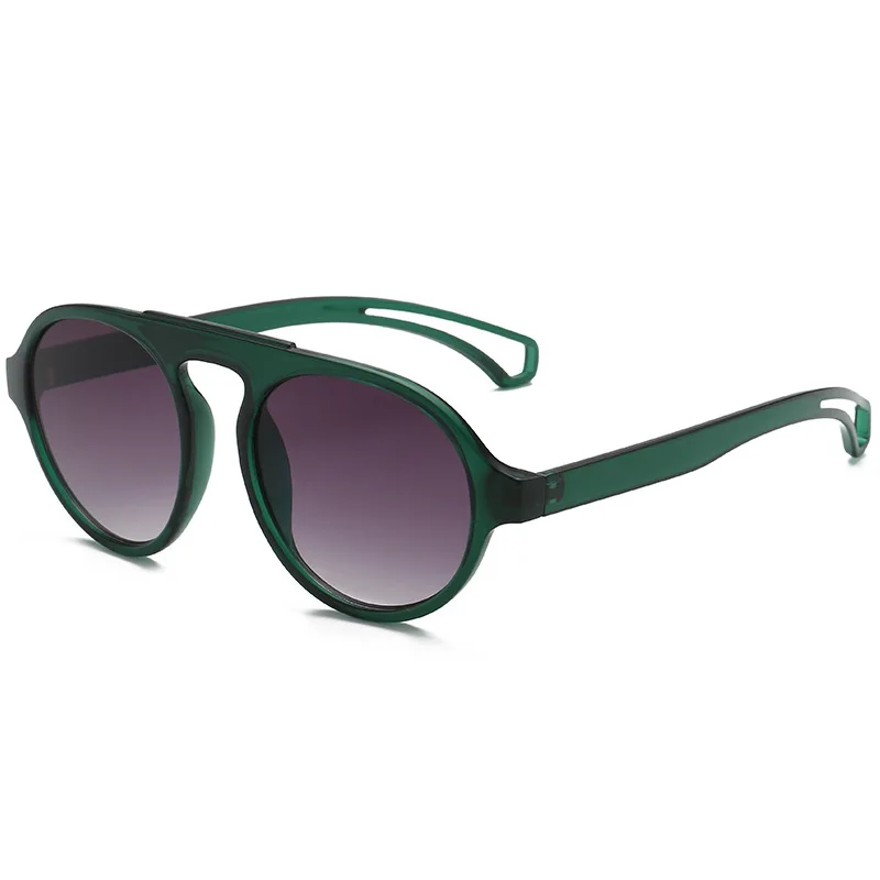 Винтажные Зеленые Круглые Солнцезащитные очки женские роскошные брендовые из