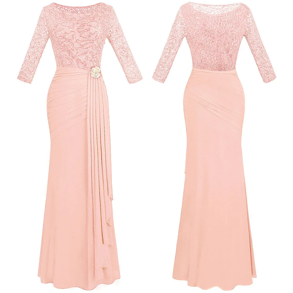 Light coral piccolor Angel-fashion женские вечерние платья с коротким рукавом прозрачные кружевные плиссированные тюлевые Броши вечерние платья 356 - Цвет: Light coral piccolor