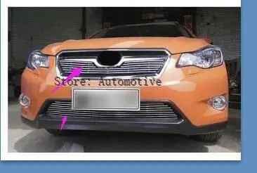Для Subaru XV хэчбек 2015 2014 2013 2012 верхняя + нижняя передняя решетка из нержавеющей