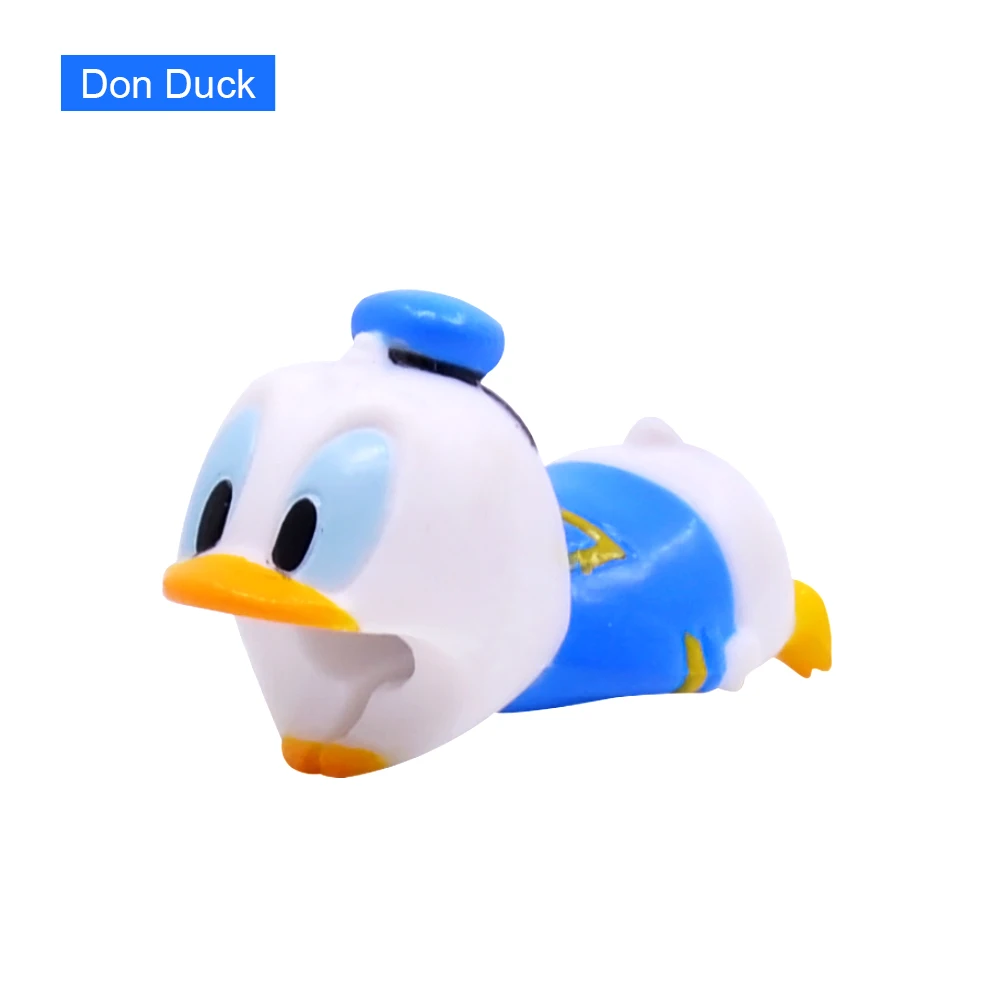Don Duck CHIPAL милый мультфильм укус животное кабель протектор для iPhone USB кабель для передачи данных намотки аниме Bite Chompers Органайзер держатель телефона - Цвет: Don Duck