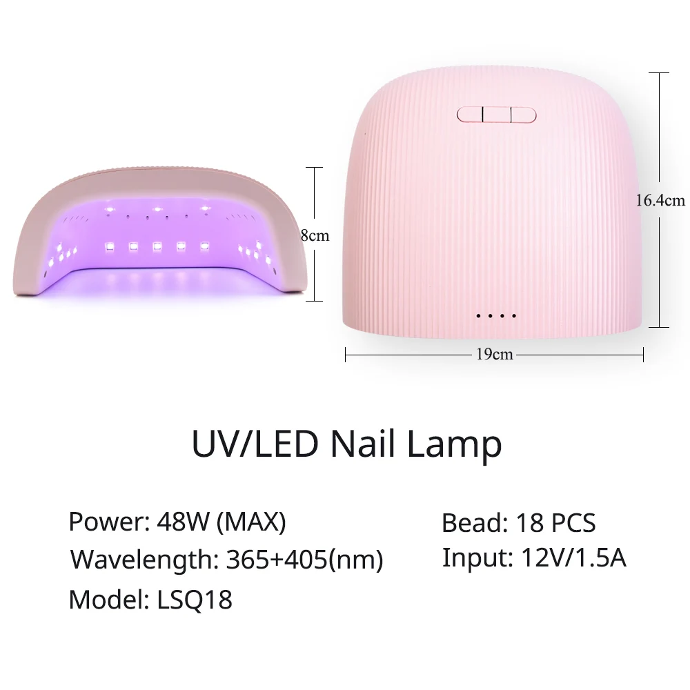 36 Вт УФ светодиодная лампа для дизайна ногтей Сушилка гель маникюрный набор