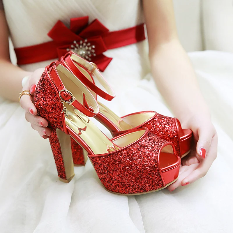 Женские босоножки на высоком каблуке WETKISS серебристые Блестящие Босоножки