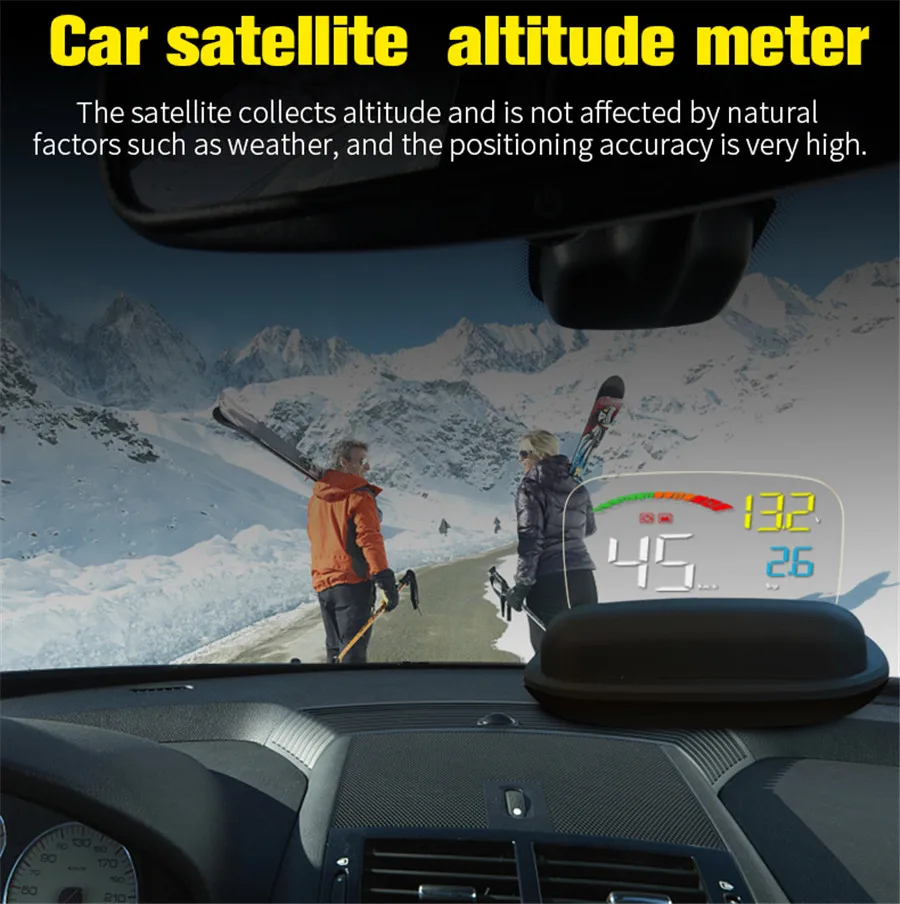 Интеллектуальный HUD OBD Автомобильный головной дисплей двигатели дисплей беспроводной Спидометр Автомобильная электроника Аксессуары C800