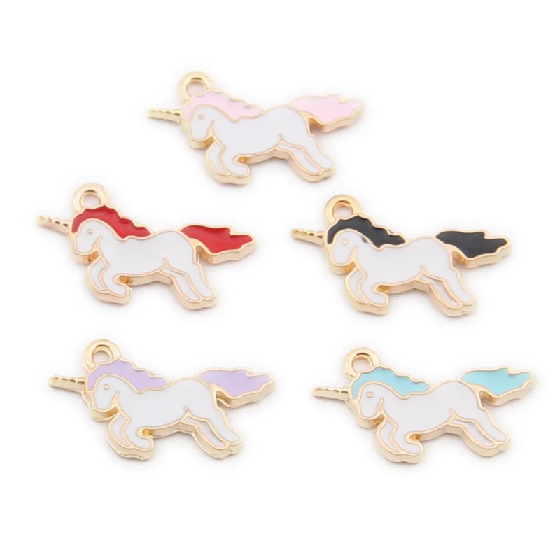 10 шт./лот 3 цвета деревянный конский металлический сплав маленькие подвески