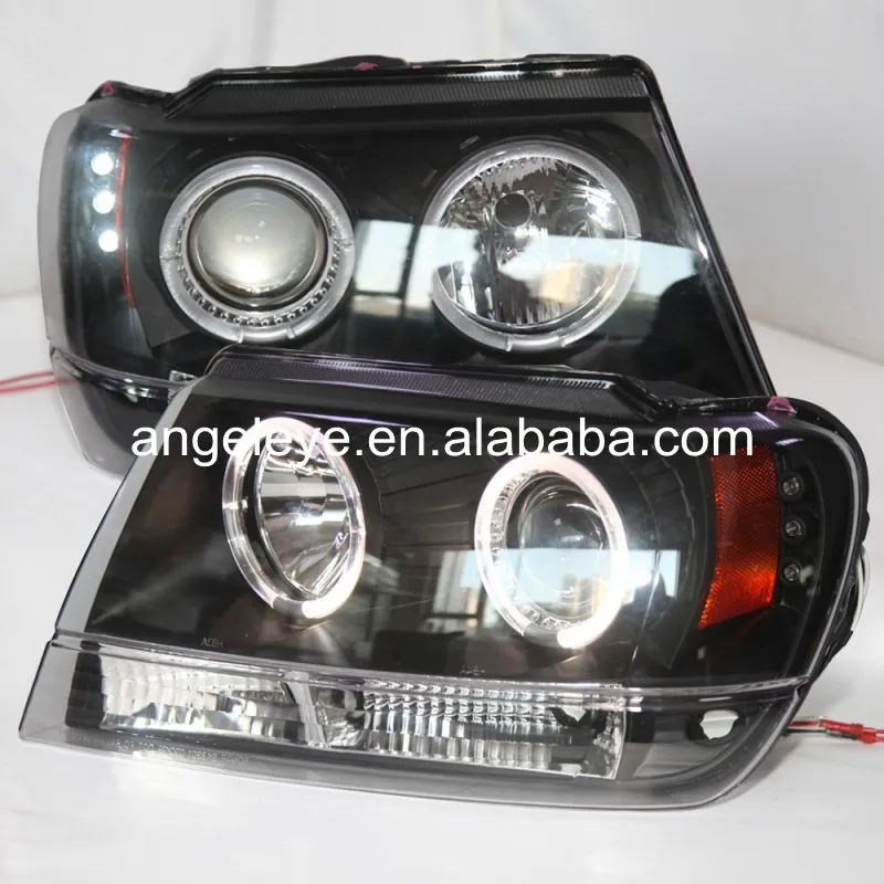 

For Jeep Chrysler Grand Cherokee Angel Eyes LED Head Lights Head lamp Front light 1999-2004 year SN