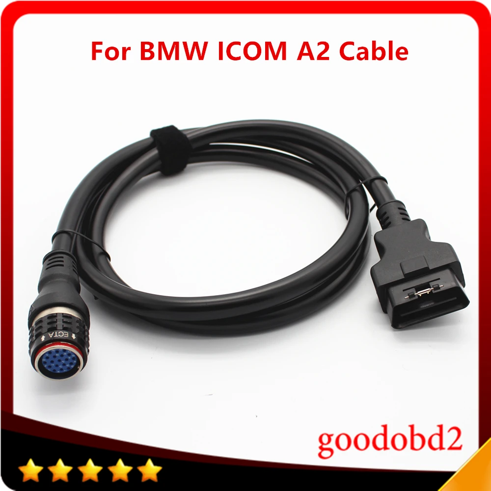 

Диагностический интерфейс для BMW ICOM A2 ICOM A2 + B + C, основной кабель 16-19pin, автомобильный соединительный кабель A2, тестирование, подключение автомобильного кабеля
