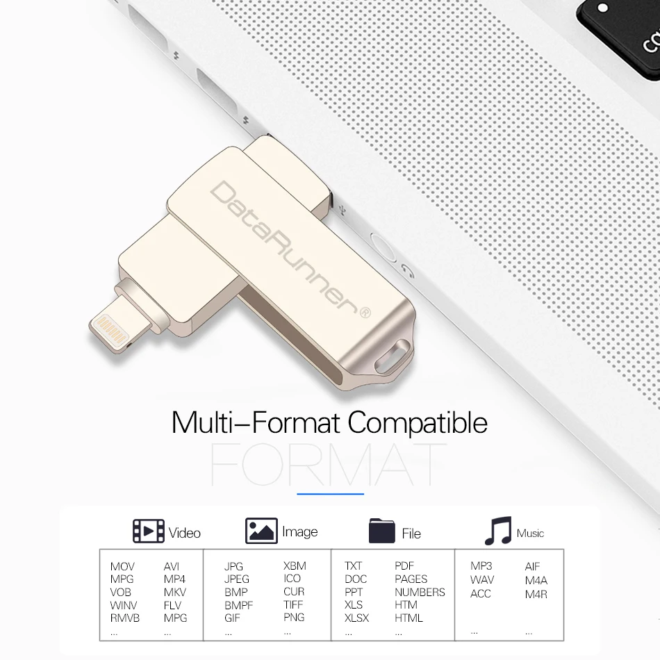 DataRunner USB флэш-накопитель Вращающаяся ручка накопитель 32 ГБ флэш-диск для iOS/Android/PC 16 Гб 64 Гб 128 Гб OTG флешки, USB флеш-карта памяти