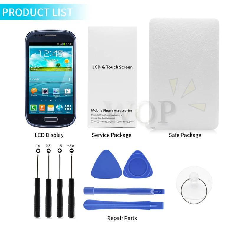 ЖК дисплей Super AMOLED для SAMSUNG Galaxy S3 Mini SIII с сенсорным экраном и дигитайзером i8190 GT i8195