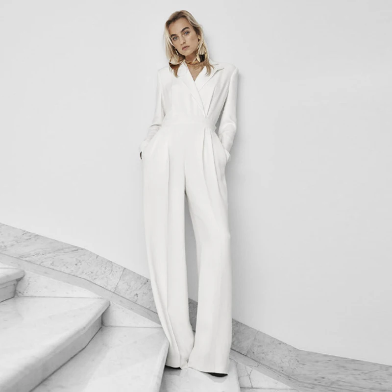 Женский комбинезон в стиле знаменитостей повседневный однотонный европейском и