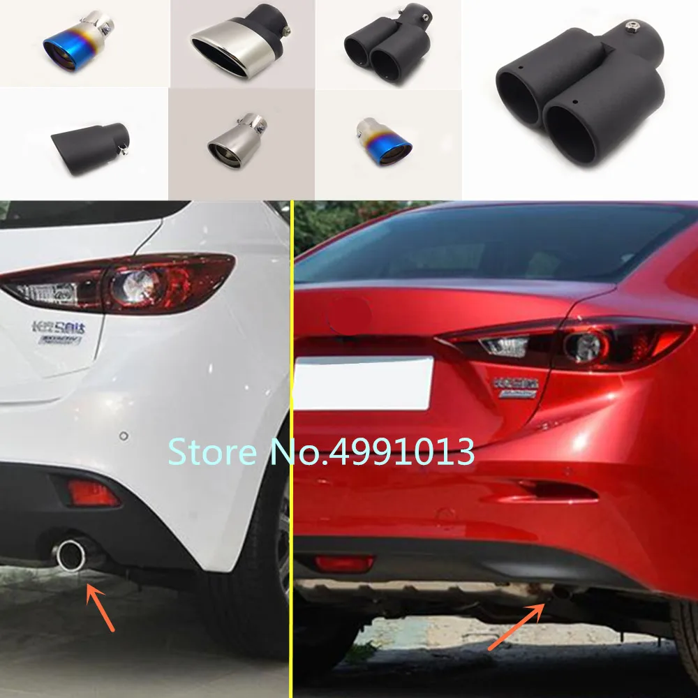 1 шт. автомобильный глушитель из нержавеющей стали для Mazda 3 Axela 2014 2015 2016 2017