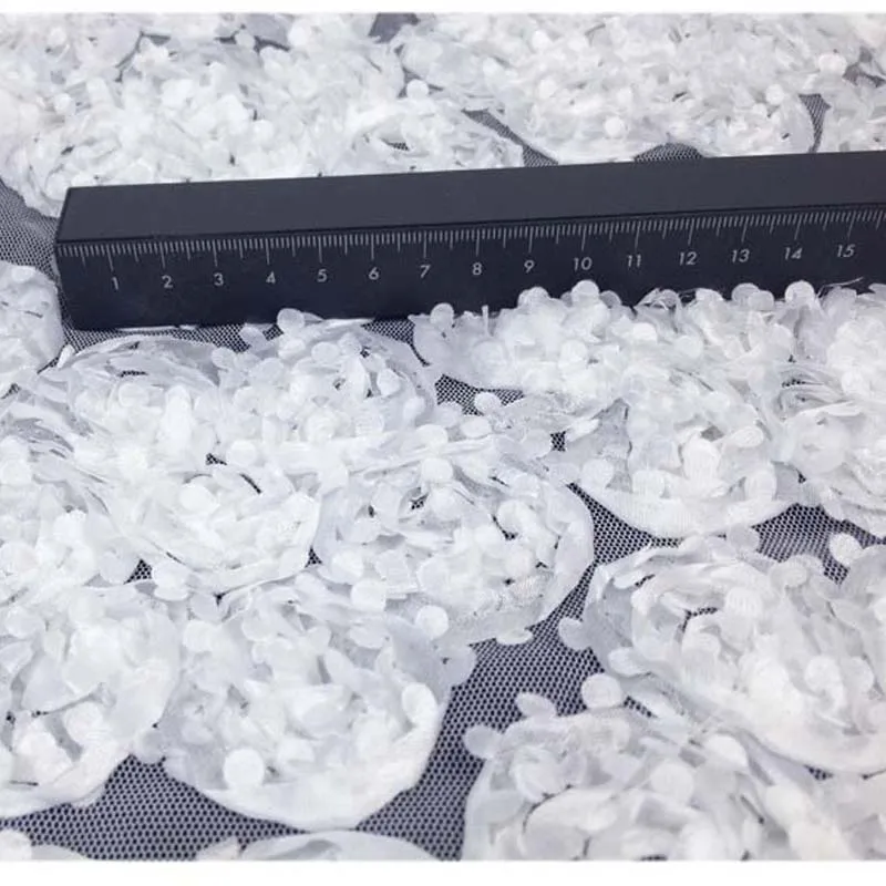 1 ярд 91*130 см кружевная ткань с 3D вышивкой из Мягкого Тюля декоративная одежда для