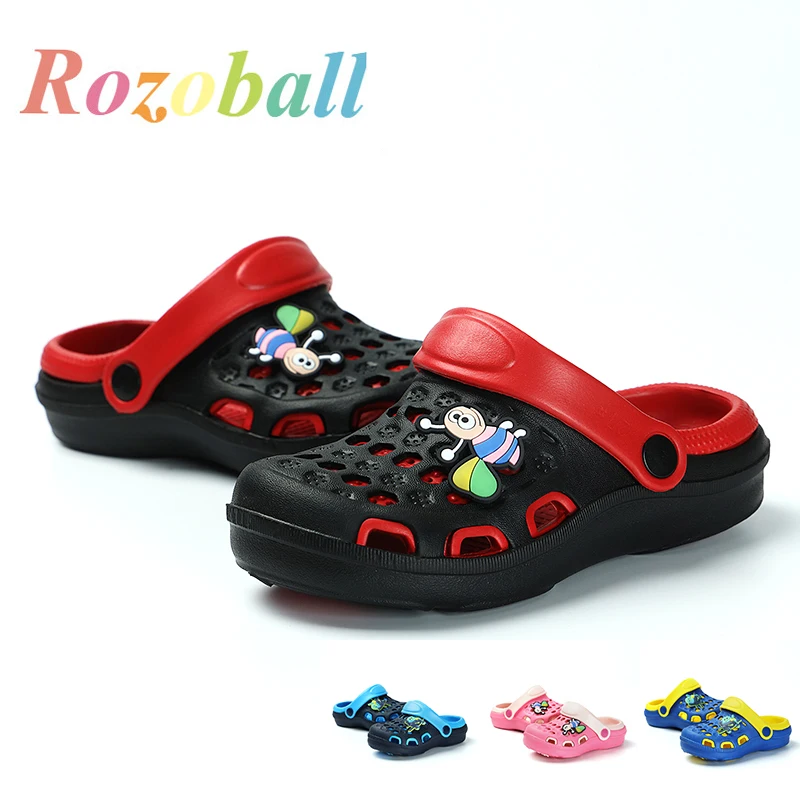 Тапочки для девочек пляжные сандалии сада летние детские тапочки с отверстиями