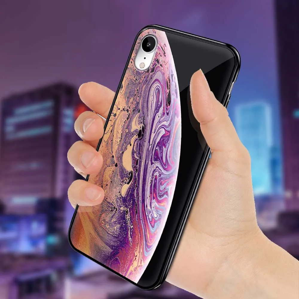 NYFundas для iphone XS MAX XR X 10 чехол силиконовый Звездный космический блестящий задняя