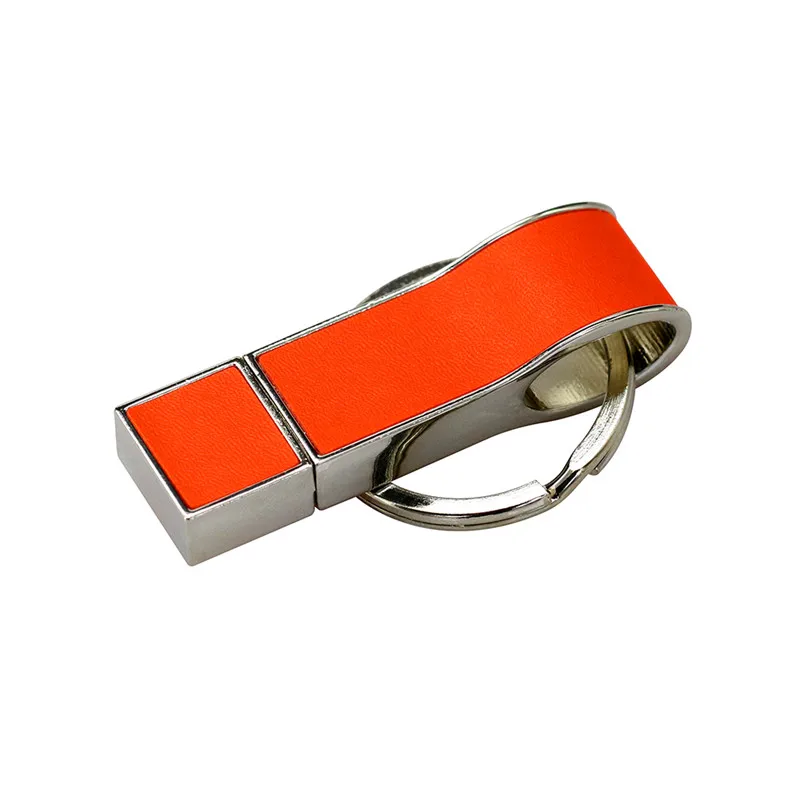 Key Ring Business Pu Leather USB 2.0 Flash Memory Stick Card Pen Drive 8GB 32GB External Storage 64GB Keychain Usb Cle | Компьютеры и