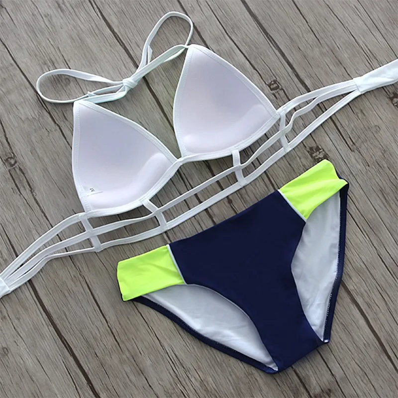 Новинка 2019 сексуальные бикини купальник бандажный комплект пуш ап лоскутный с