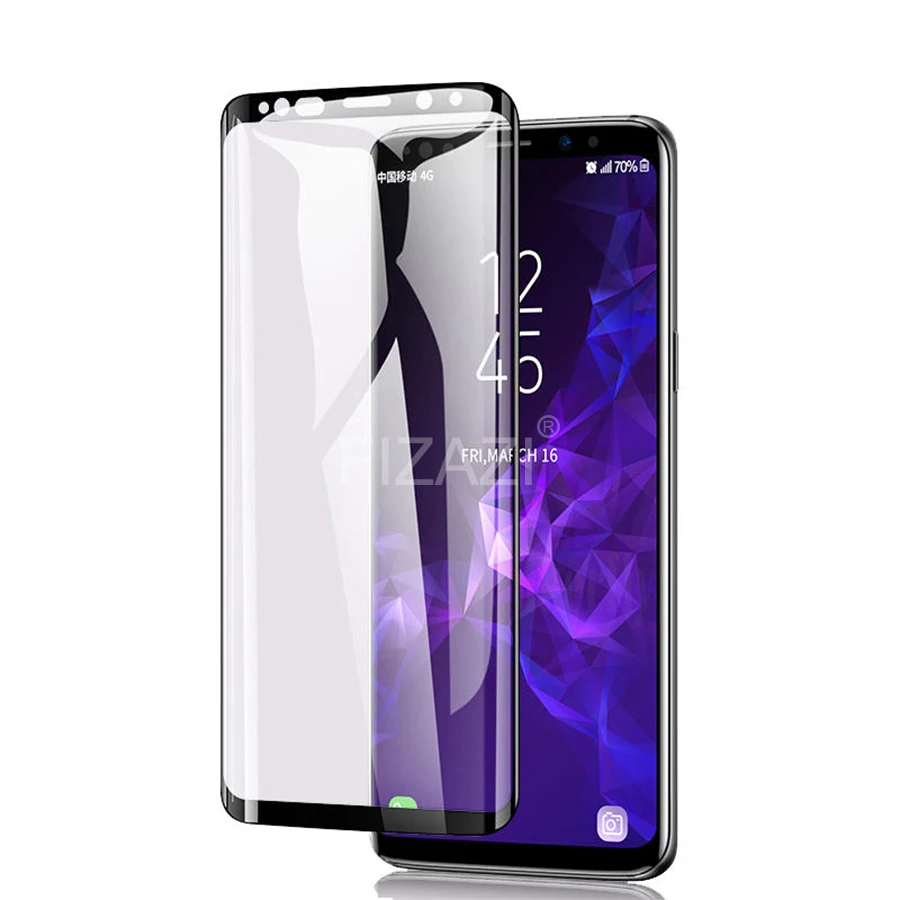 20D изогнутое полное покрытие закаленное стекло протектор экрана для Samsung Galaxy A6 A7 A8