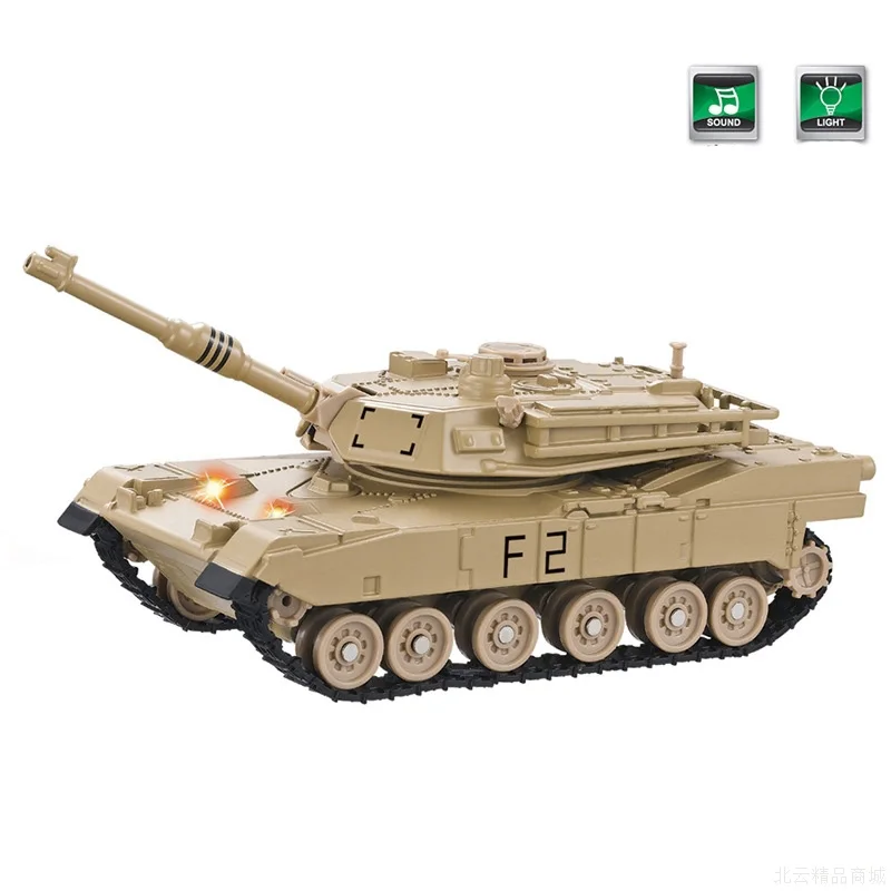 Сплав литья под давлением M1A2 военный боевой танк 1:48 с поворотом на 360 градусов
