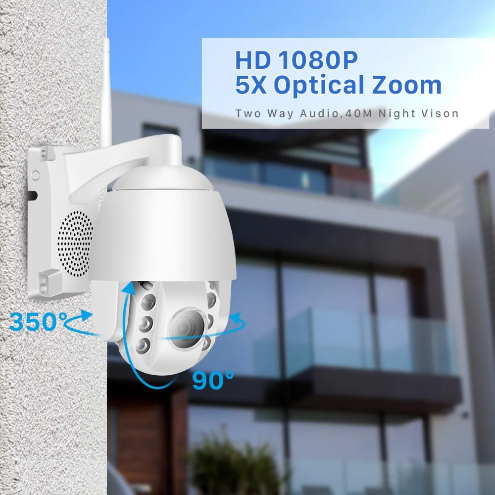 BESDER открытый мини PTZ 5X Оптический зум IP Камера 1080 P Wifi Скорость купол