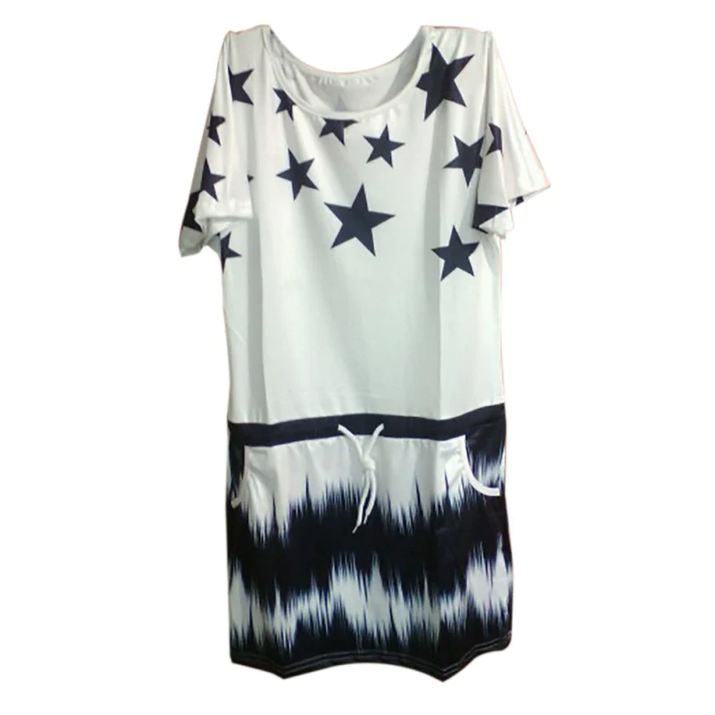 Женское летнее платье красивое пляжное большого размера с 5 звездами и