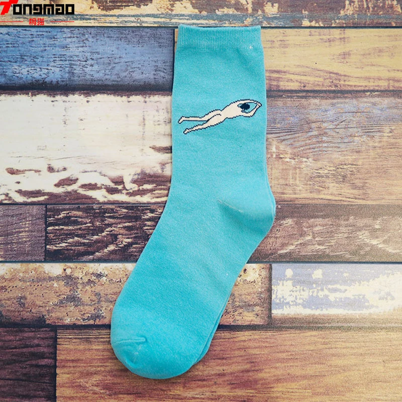 Новинка 2018 Осенние Женские однотонные хлопковые носки TONGMAO с мультяшным