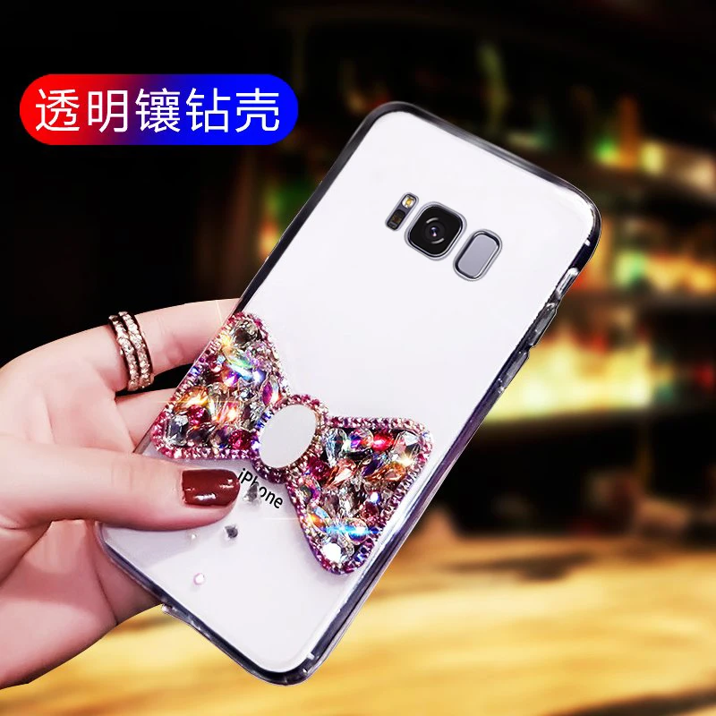 Он подходит для samsung S8 мобильного телефона прозрачный булавка с бантом со