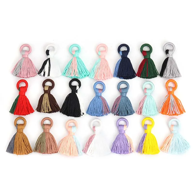 Хлопковые Подвески с кисточками 5 шт. Разноцветные Мини кисточки серьги ручной