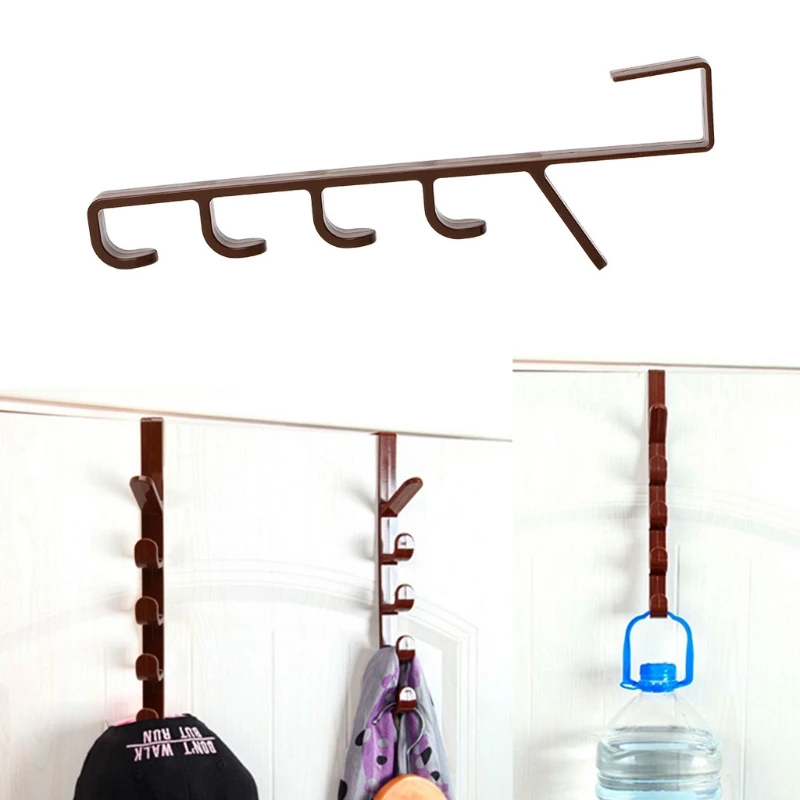 Кофейные/белые подвесные крючки для мусорных пакетов полка держатель органайзер
