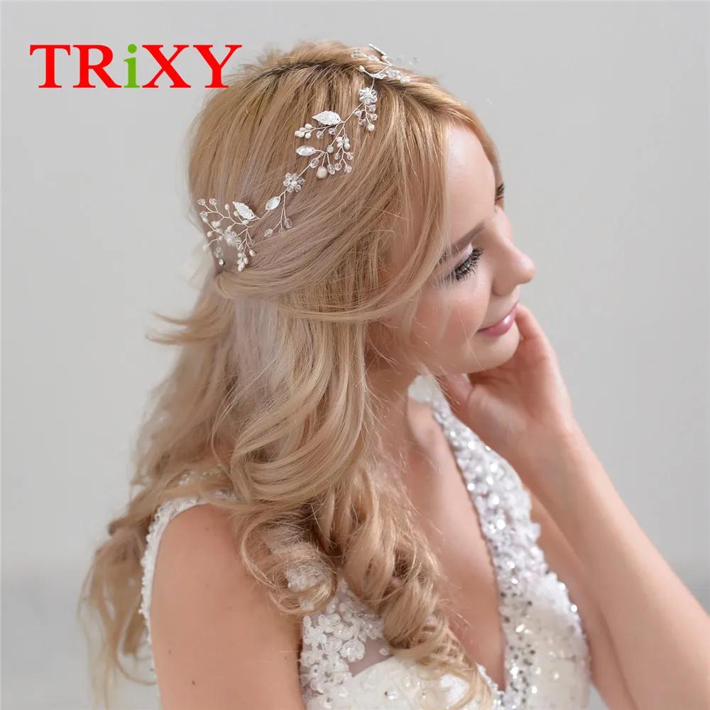 TRiXY H71 S кристалл горного хрусталя бисером свадебные аксессуары для волос Rhinestone