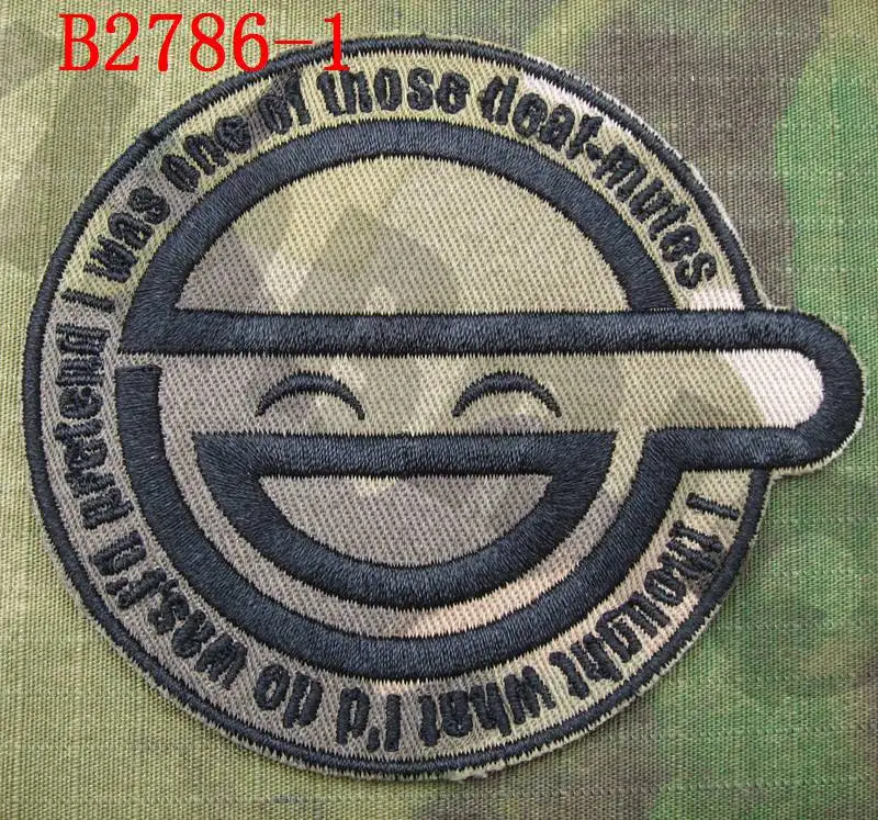 B2786 Multicam Вышивка патч призрак в скорлупе-автономный комплекс Смеющийся человек боевой дух - Цвет: B2786 Multicam