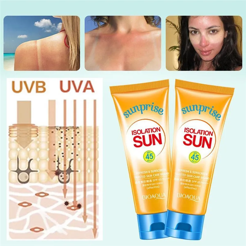 Солнцезащитный крем BIOAQUA для всего тела солнцезащитный SPF 45 с УФ излучением лица