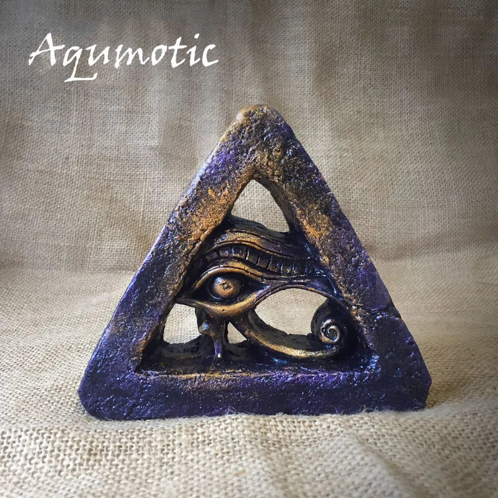 Aqumotic Eye of Horus египетская скульптура ручной работы религия 1 шт. Wedjat Eye Орлиный правый глаз мифы талисман движущийся подарки Декор