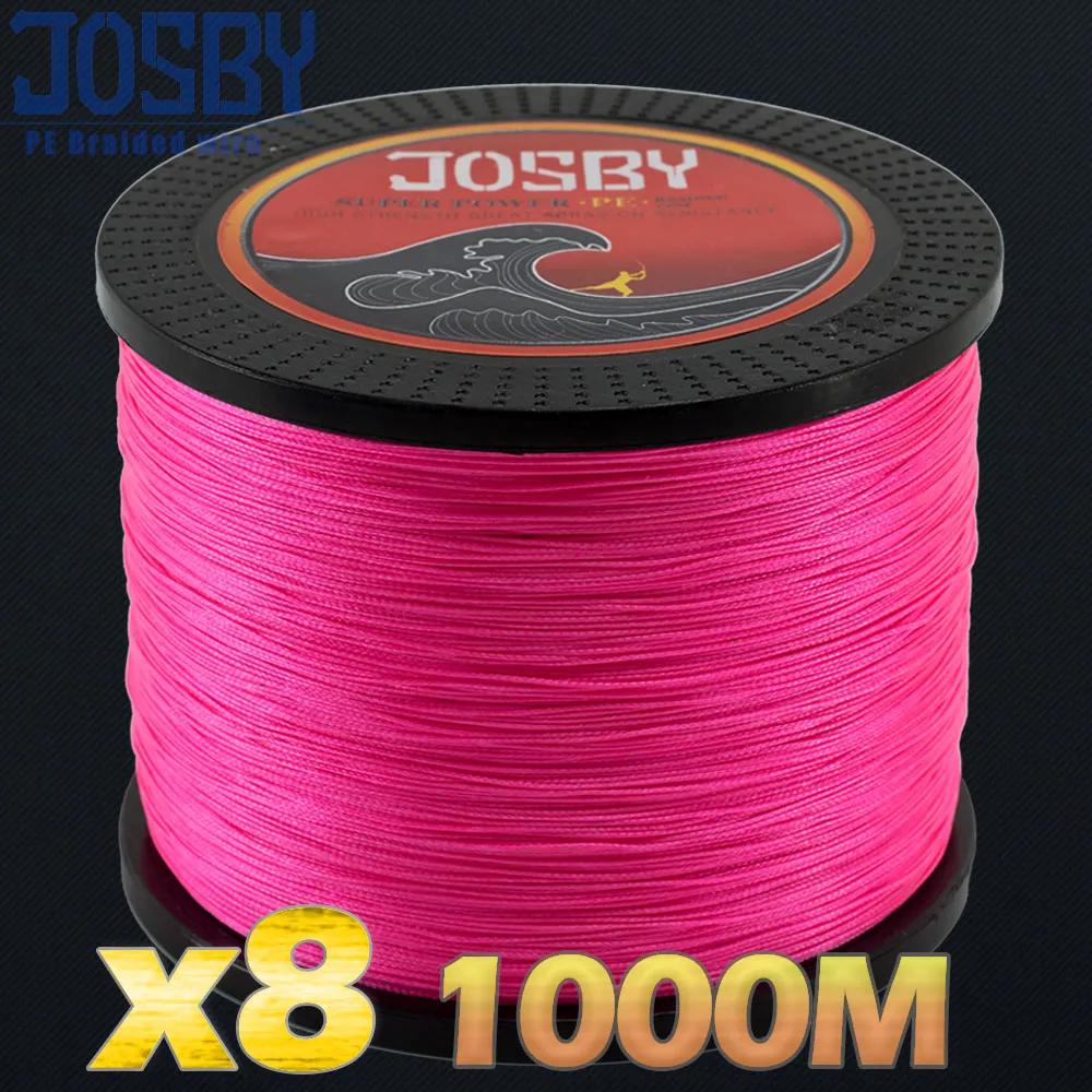 JOSBY 8 нитей плетеная рыболовная леска 1000 м мультифиламентная зимняя для озерной