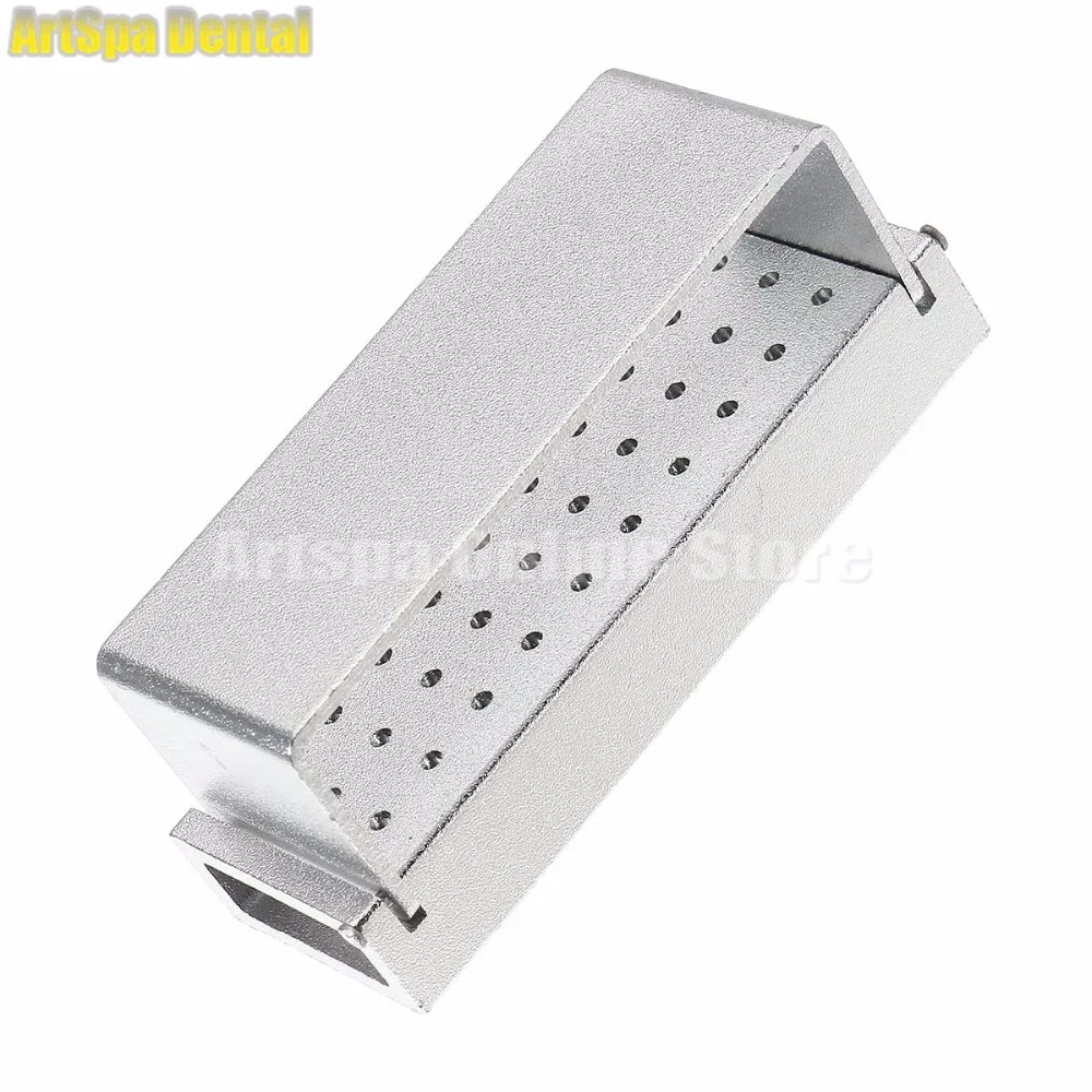 30 Holes Aluminium Disinfection Box Case Dental Burs Block Holder Lab Equipment | Drills&ampBrushes