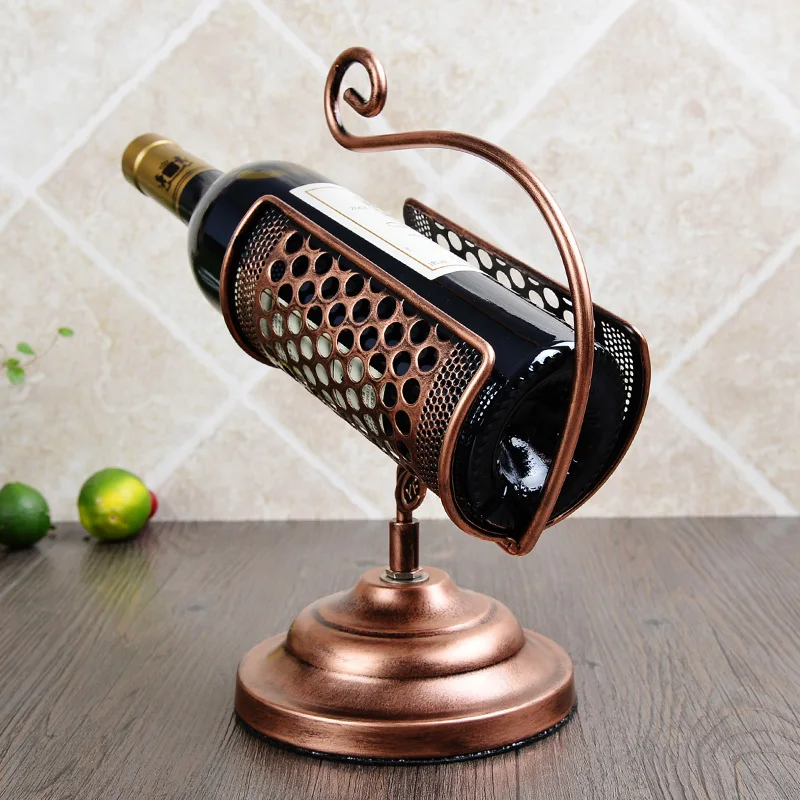 Европейские винные полки винтажные Железные украшения модная красная полка для