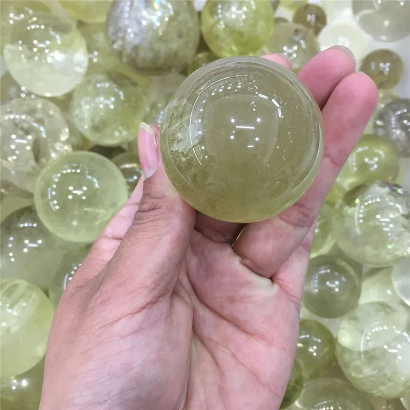 Прямая поставка натуральный цитрин кварц кристалл драгоценный камень сфера