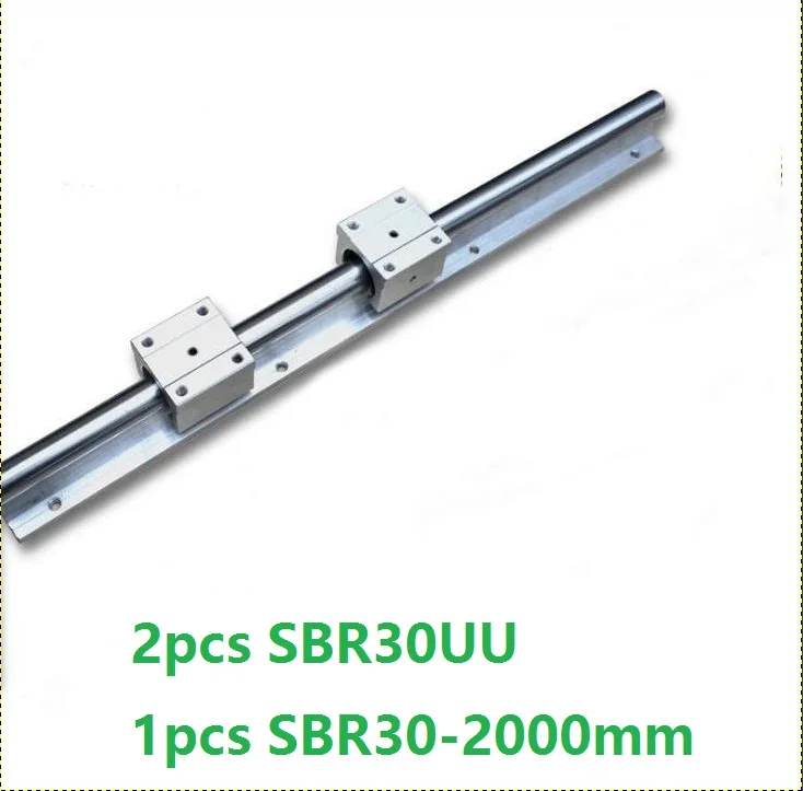 1 шт. SBR30 L 2000 мм Поддержка фоторельса + 2 линейных блока SBR30UU Для запчастей