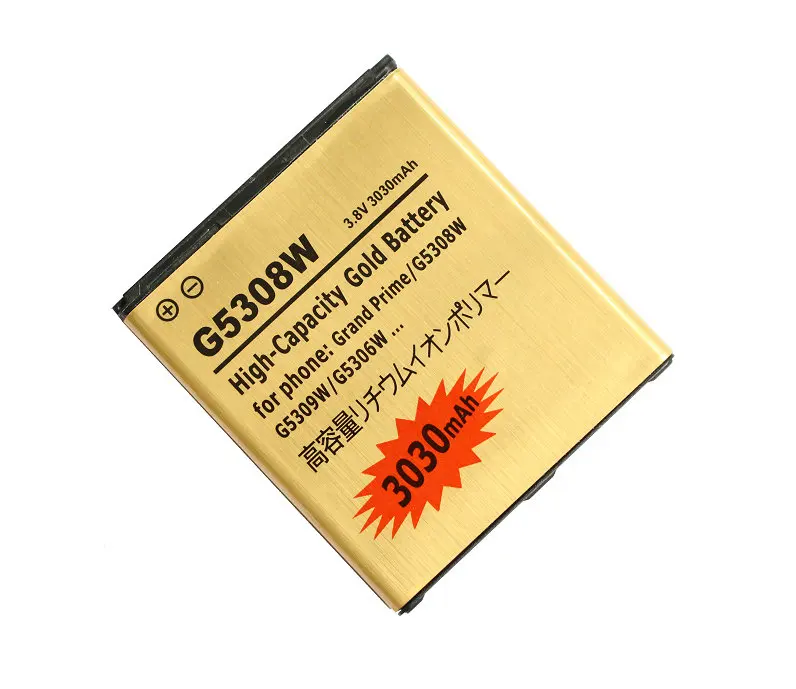 1x3030 mAh Золотой аккумулятор + зарядное устройство для Samsung Galaxy Grand Prime G530F G531F G530H G5308W