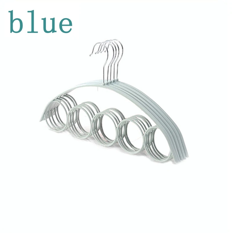 5 шт./компл. колец вешалки для шарфа Нескользящие пластиковые одежды шкаф шарф